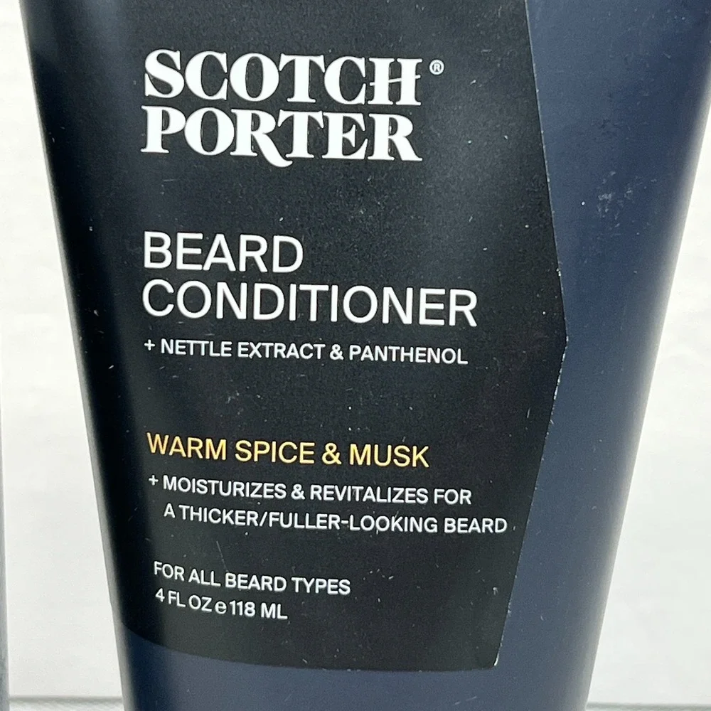 Scotch Porter Beard Wash & Conditioner 4 Fl Oz Warm Spice & Musk New Sealed